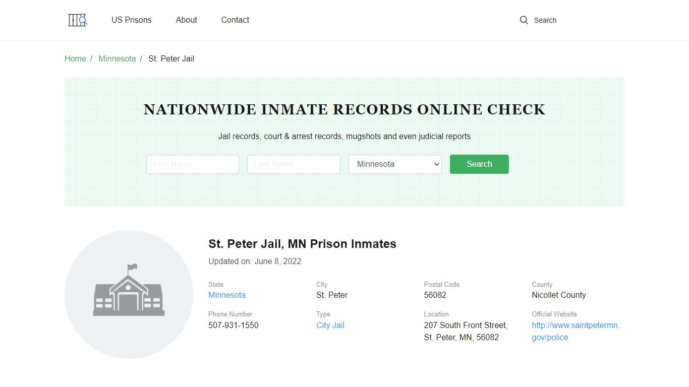 St. Peter Jail, MN Prison Inmates - Michigan State Prison